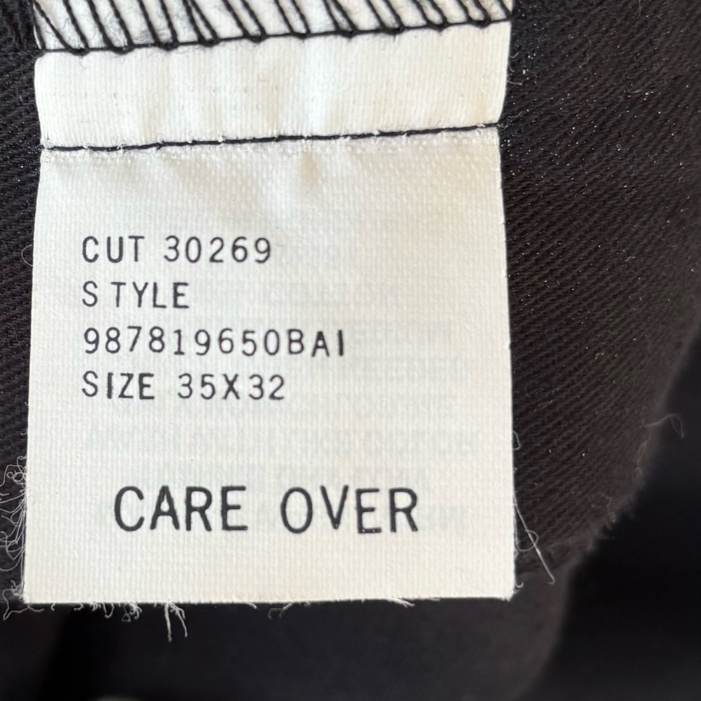 RALPH LAUREN POLO CHINO—Vintage—Men’s 34 x 32—Black—High-Rise—Pleats, Cuffs - Picture 9 of 9